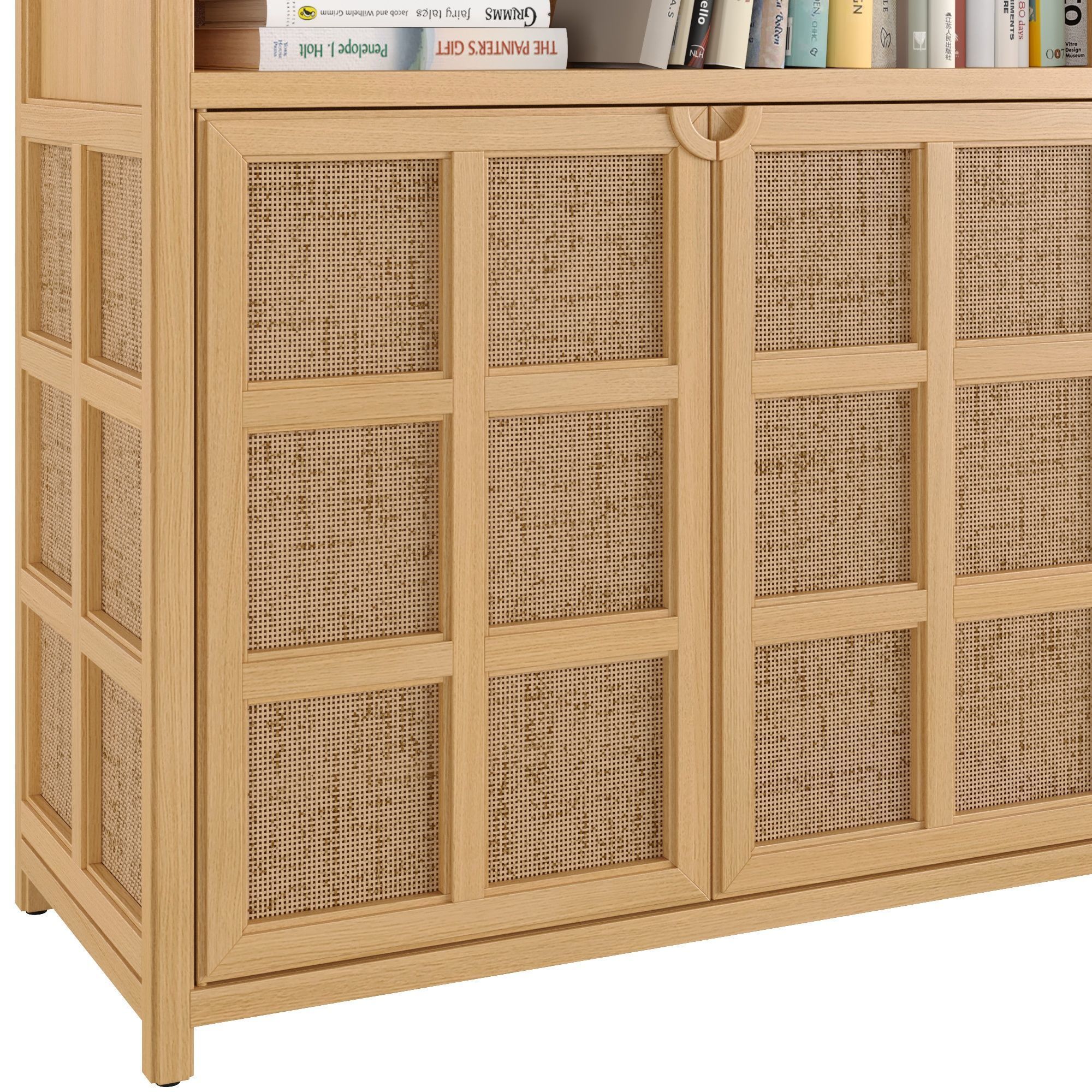 Campagna 3-Shelf Storage Bookcase Cabinet 3D model_6