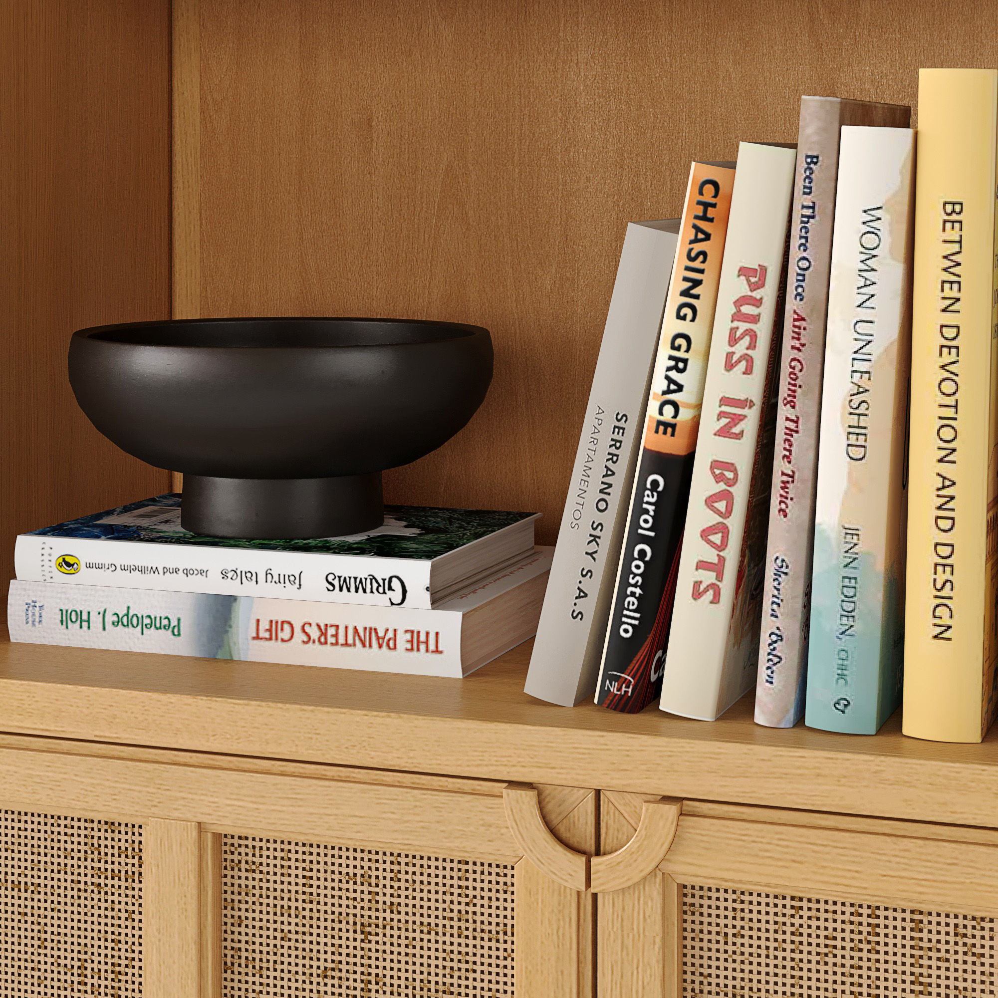 Campagna 3-Shelf Storage Bookcase Cabinet 3D model_4