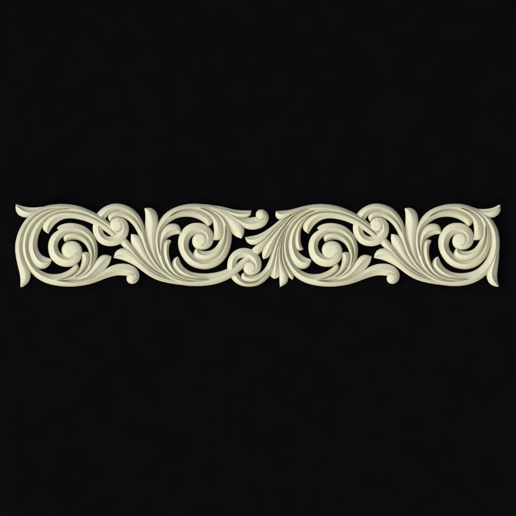 Central decor ornament for furniture 3D model_1