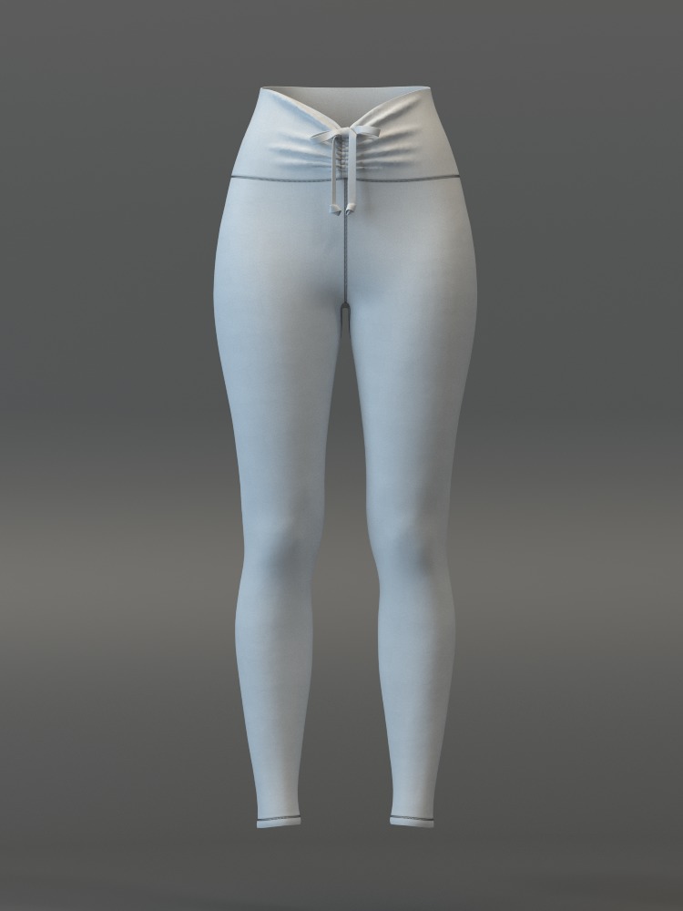 Leggings with Drawstring 3D model_5