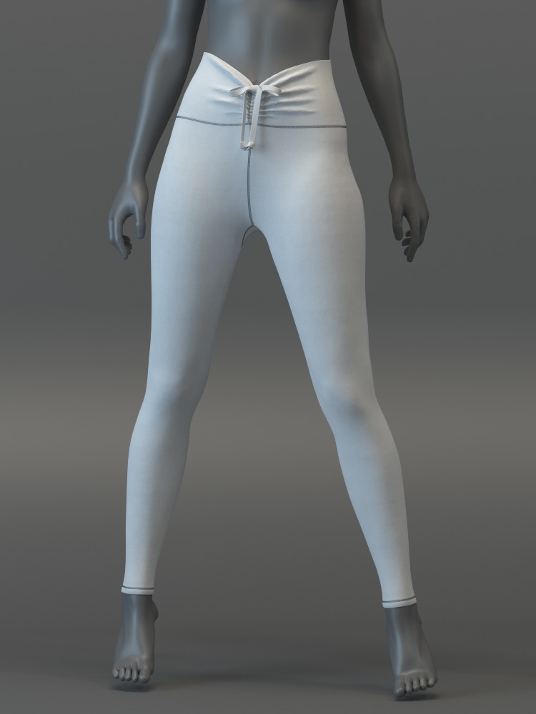 Leggings with Drawstring 3D model_3