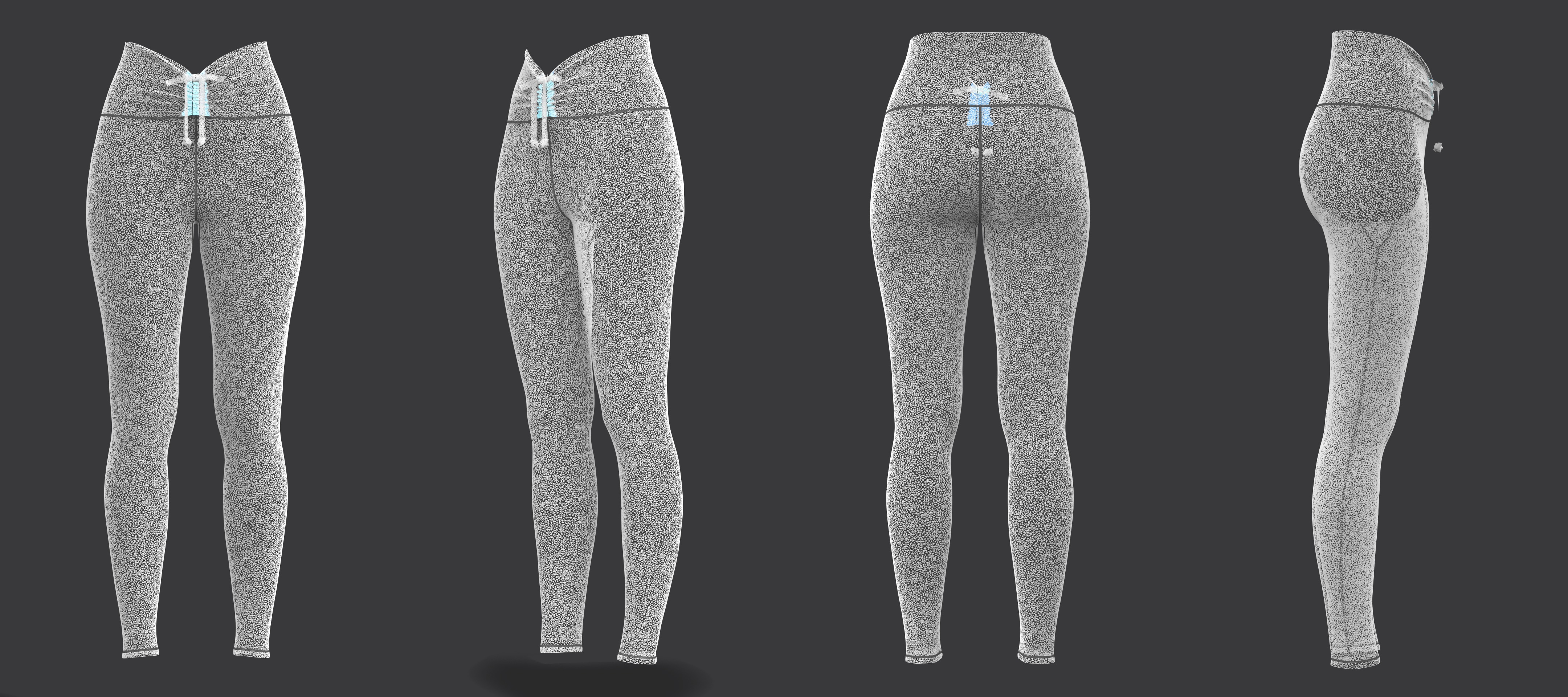 Leggings with Drawstring 3D model_9