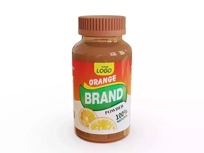 Bottle jar 3D mockup 