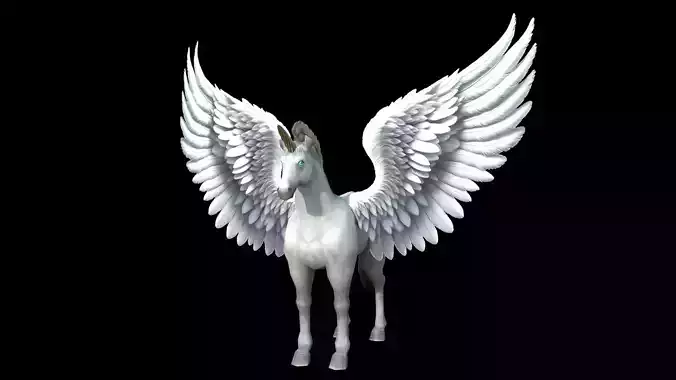 Winged Horse Pegasus 3D Model  