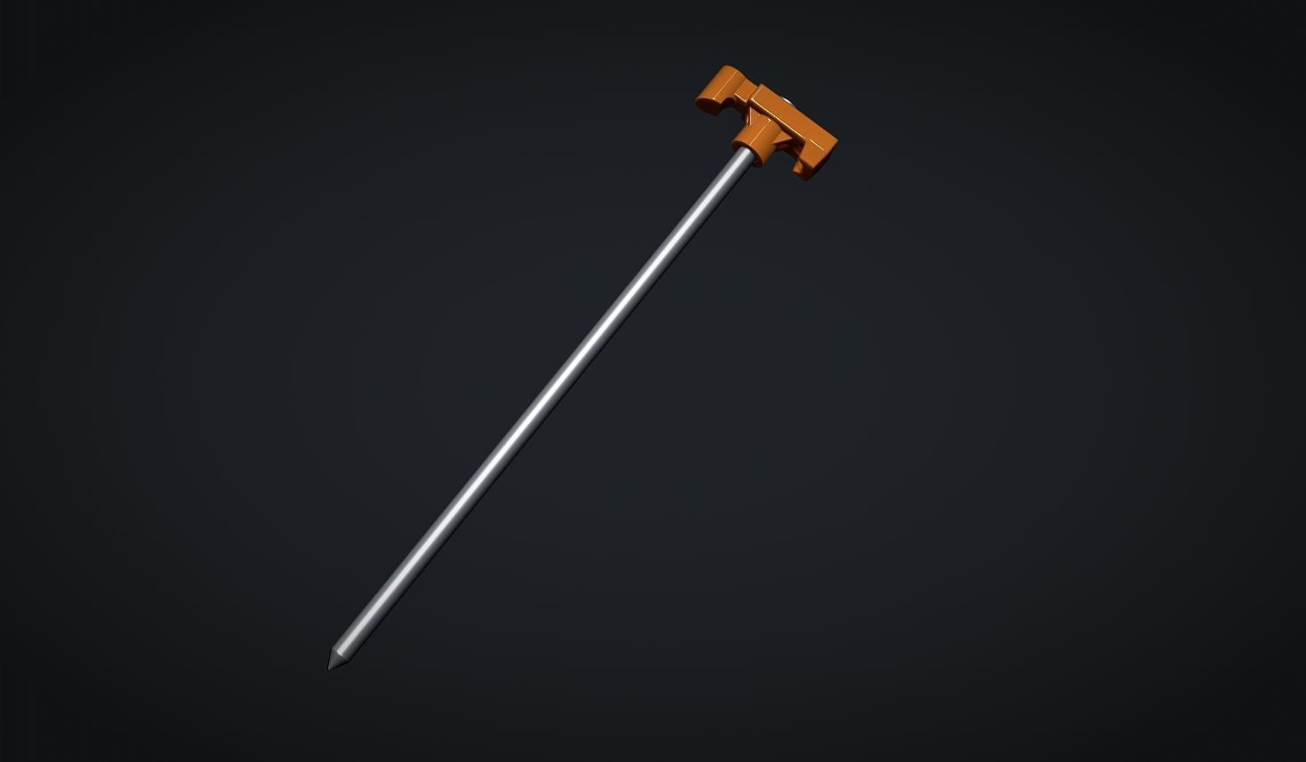 Tent pegs hook rope stringing eyelets 3D print model_7