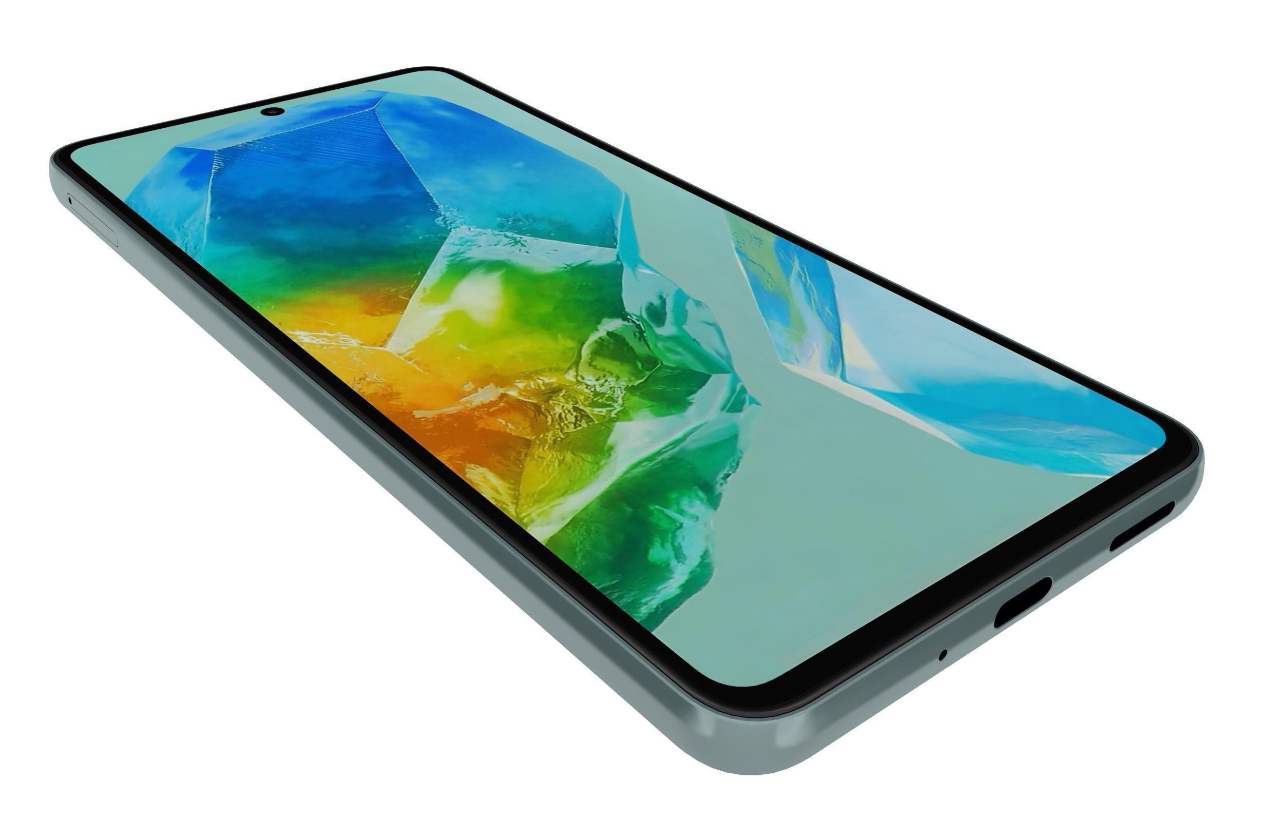 Samsung Galaxy M55s Coral Green 3D model_12