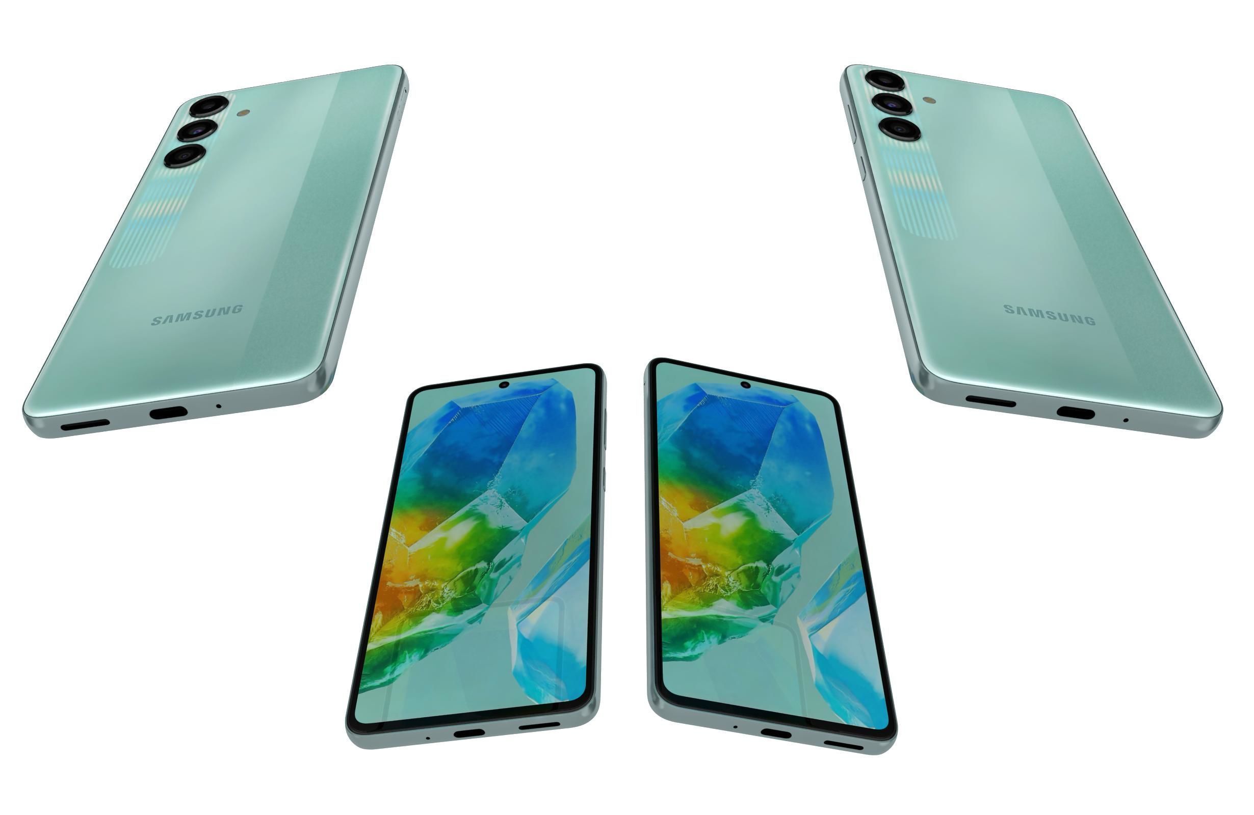 Samsung Galaxy M55s Coral Green 3D model_5