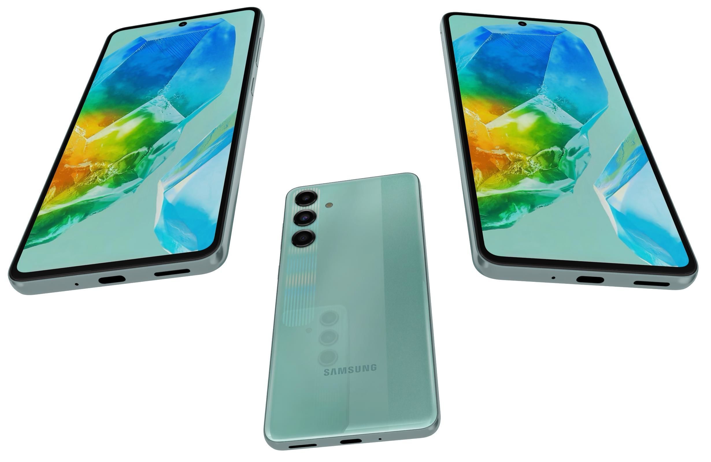 Samsung Galaxy M55s Coral Green 3D model_2