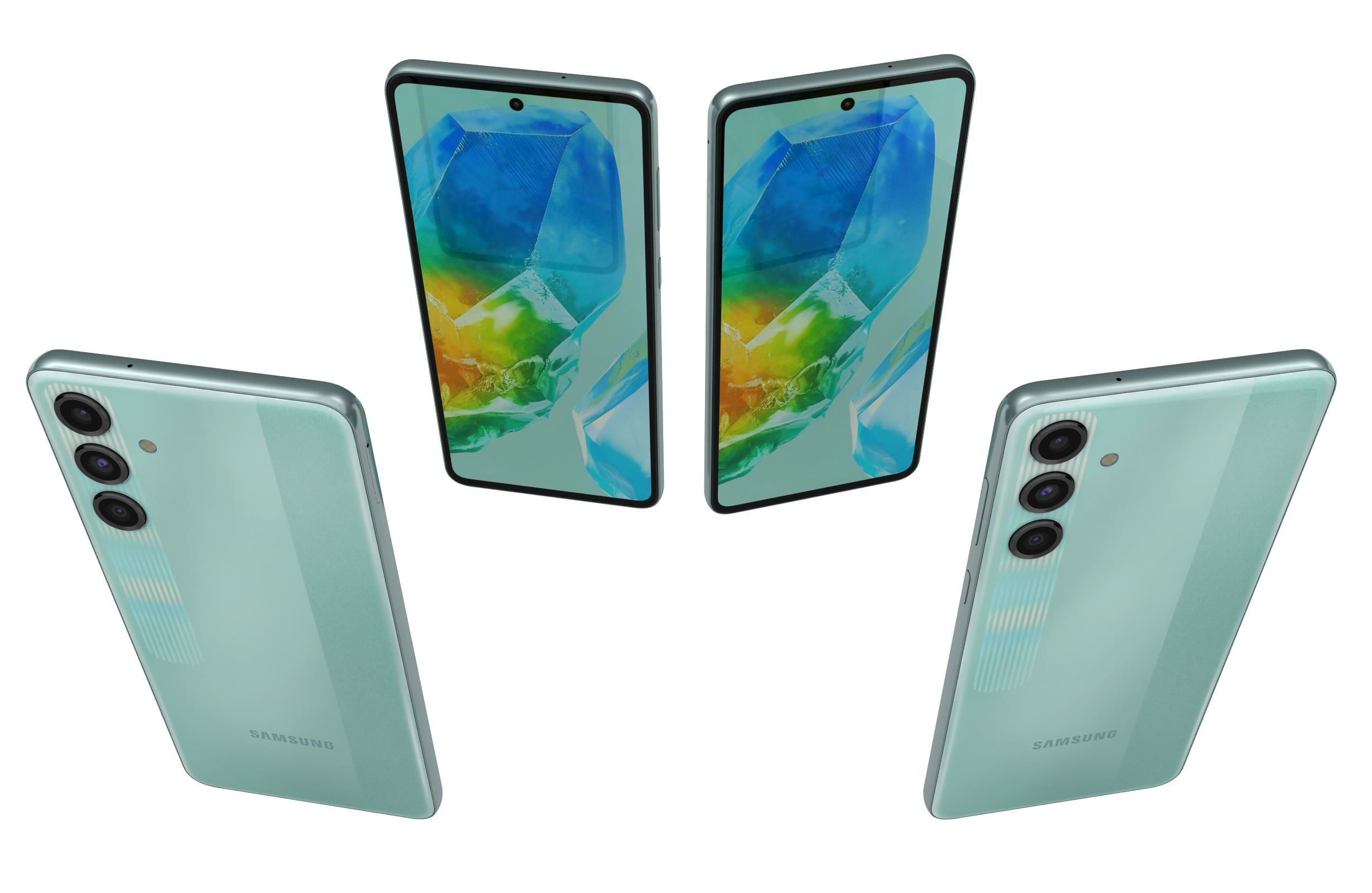 Samsung Galaxy M55s Coral Green 3D model_4