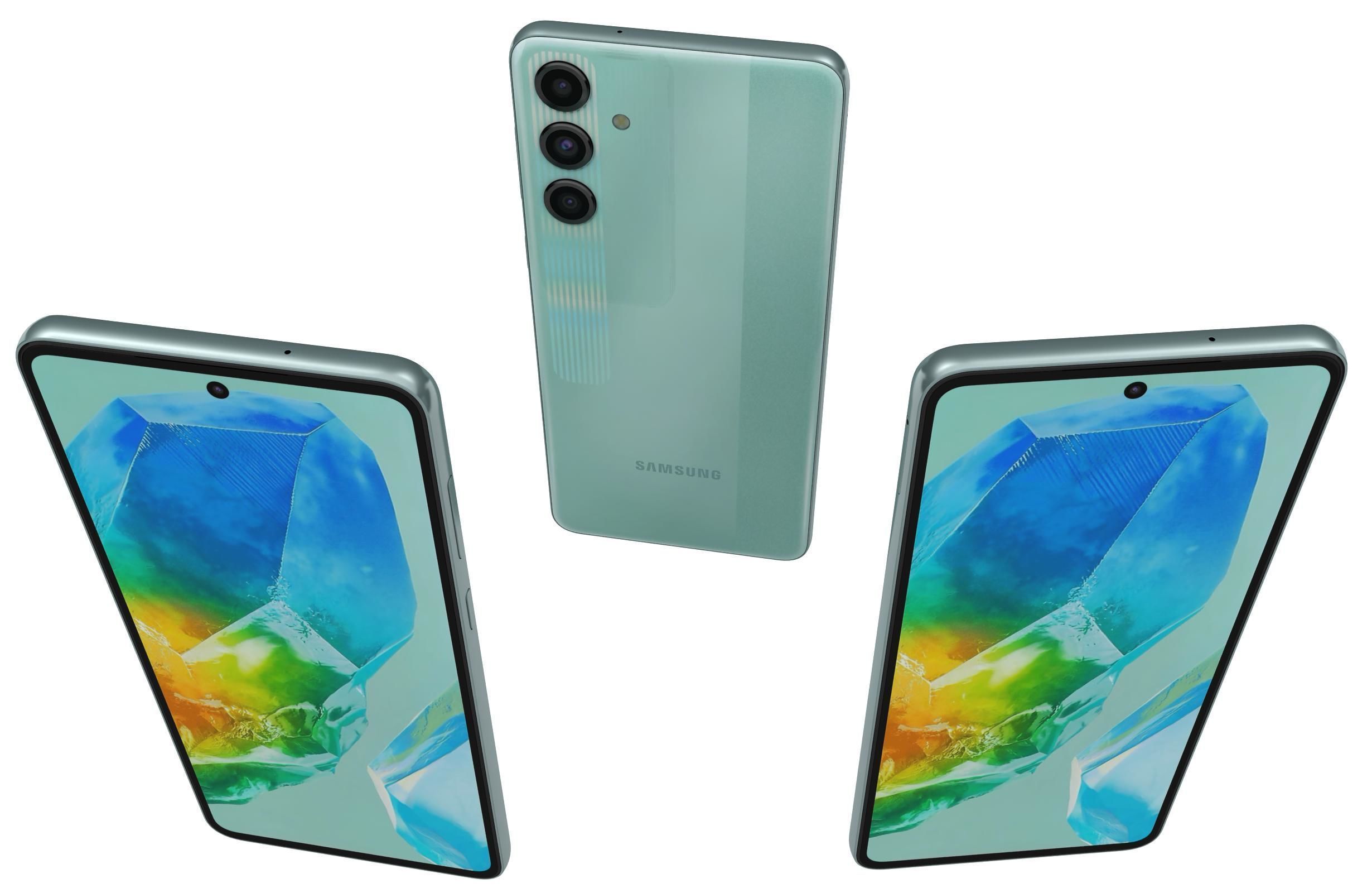 Samsung Galaxy M55s Coral Green 3D model_1