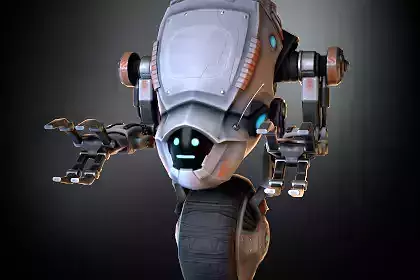 Sci-fi Drone 04 Low-poly 3D model