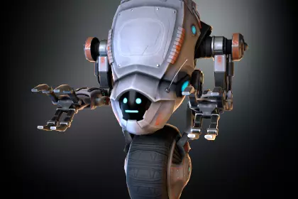 Sci-fi Drone 04 Low-poly 3D model_0