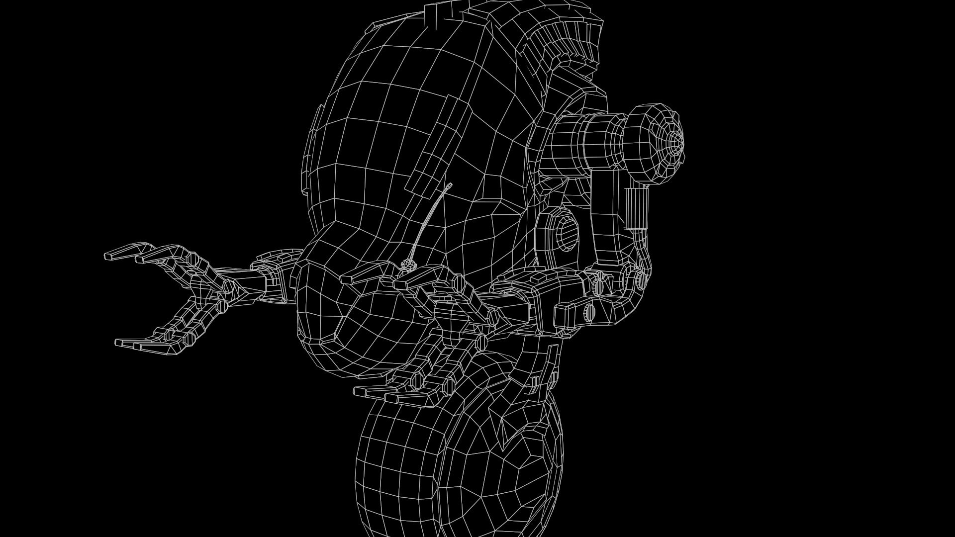 Sci-fi Drone 04 Low-poly 3D model_10