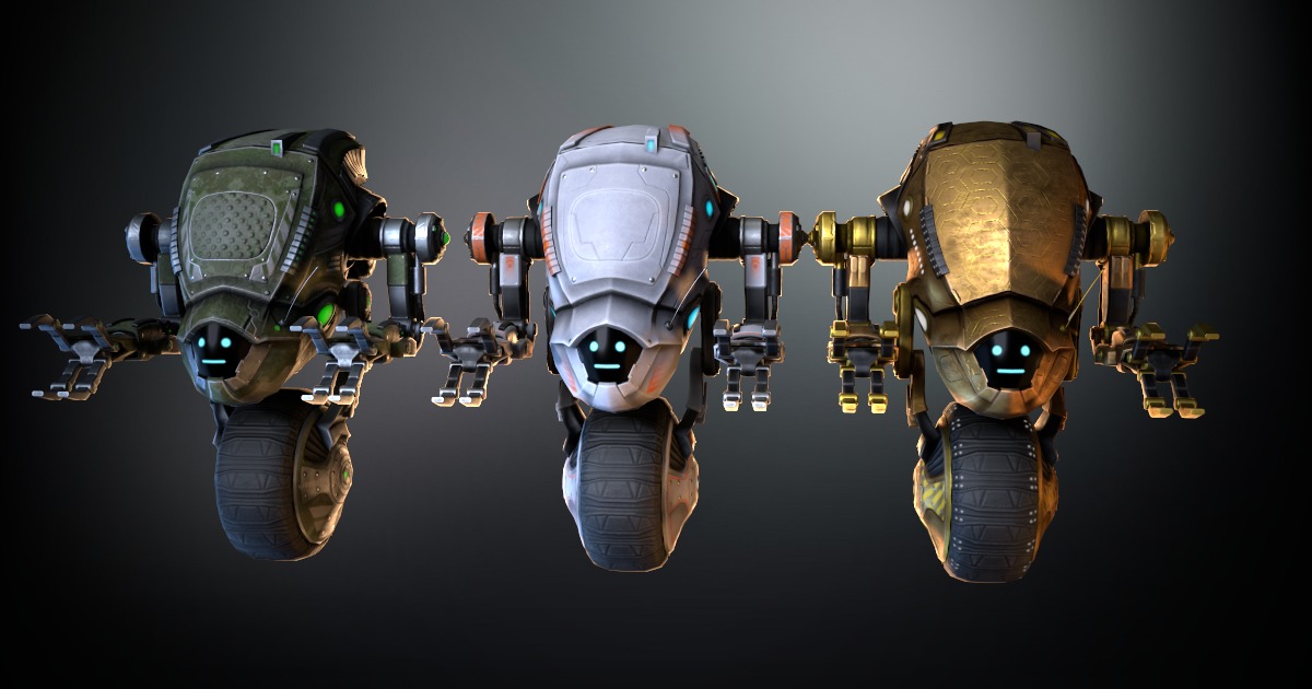 Sci-fi Drone 04 Low-poly 3D model_3