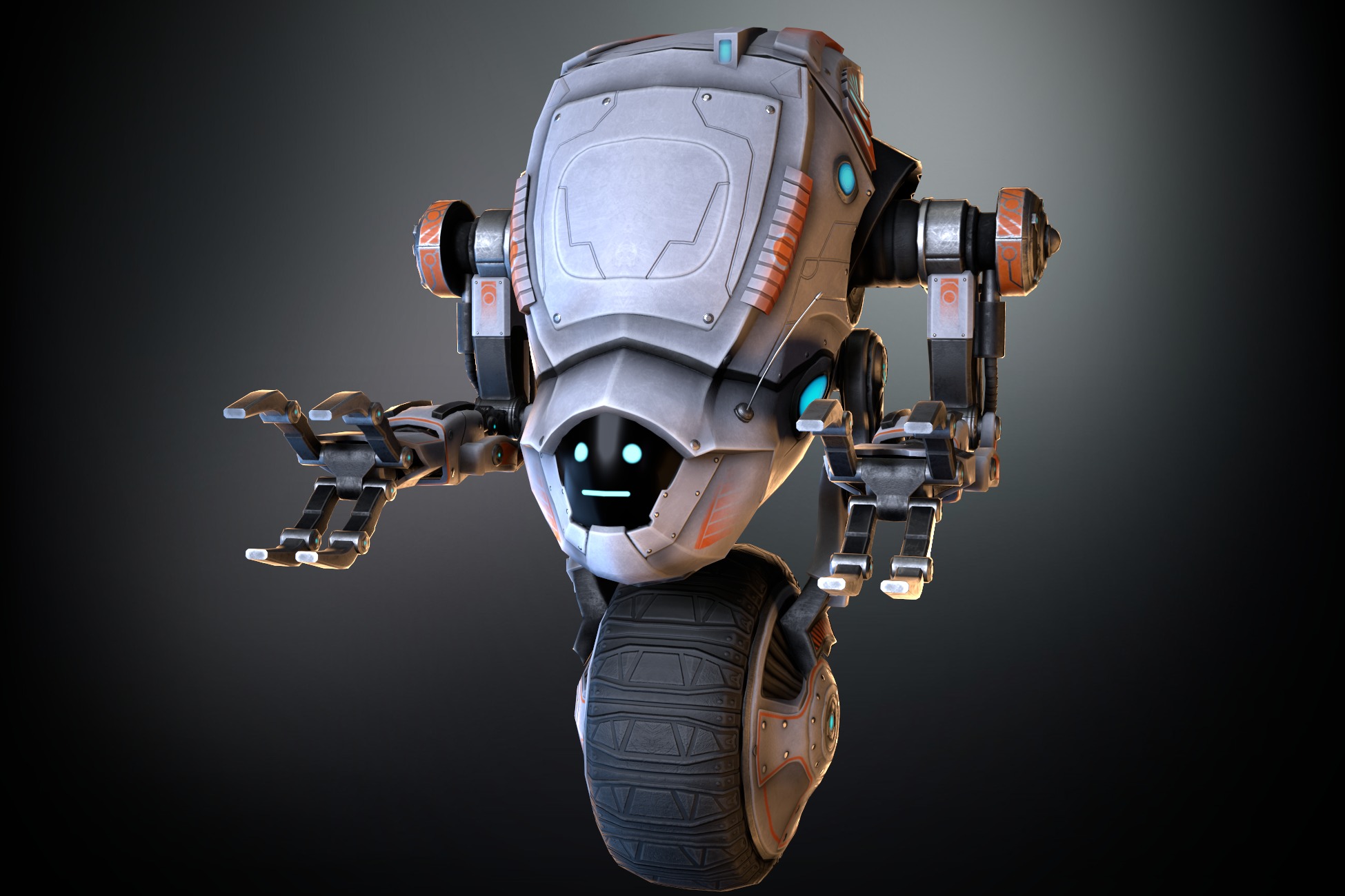 Sci-fi Drone 04 Low-poly 3D model_9