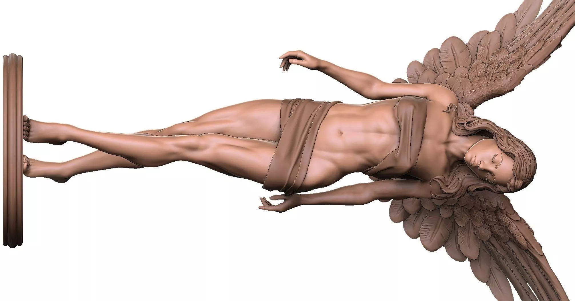 angel beautiful woman  3D print model_0