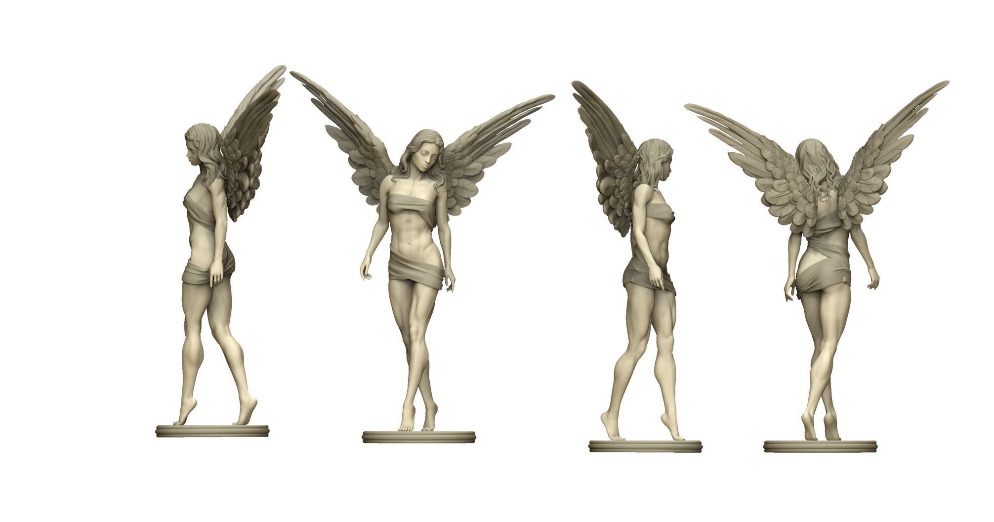 angel beautiful woman  3D print model_10