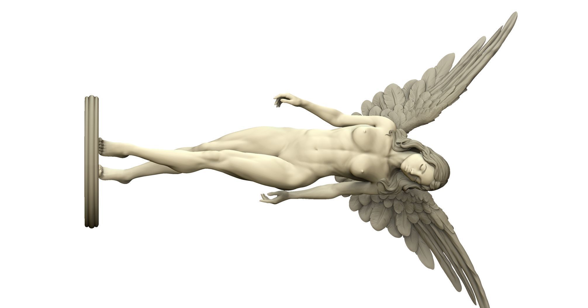 angel beautiful woman  3D print model_7