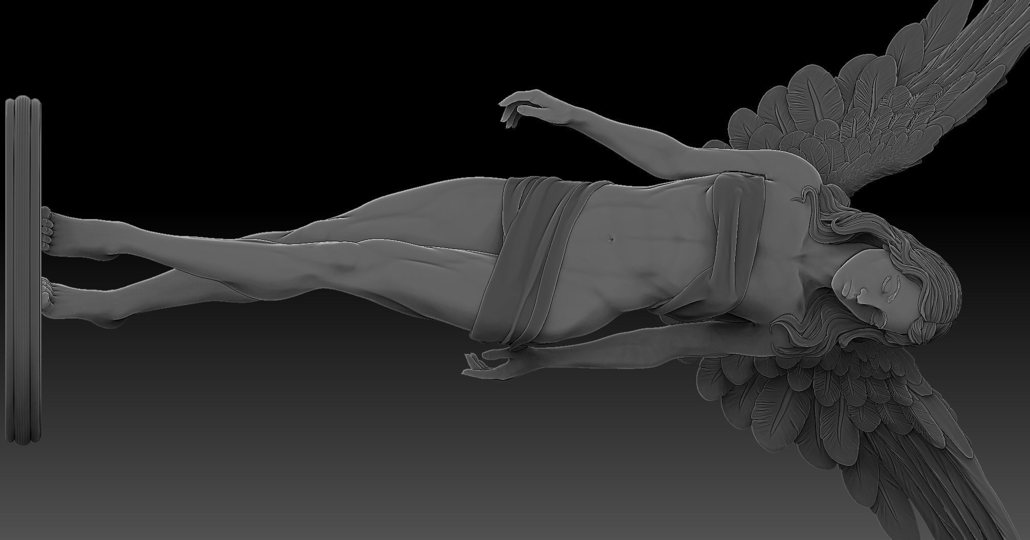 angel beautiful woman  3D print model_13