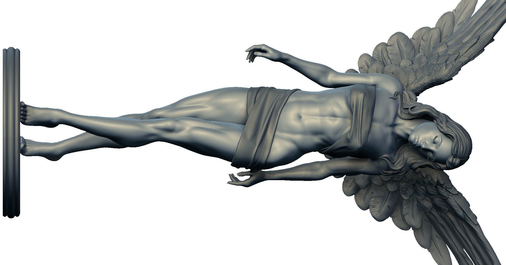 angel beautiful woman  3D print model_15