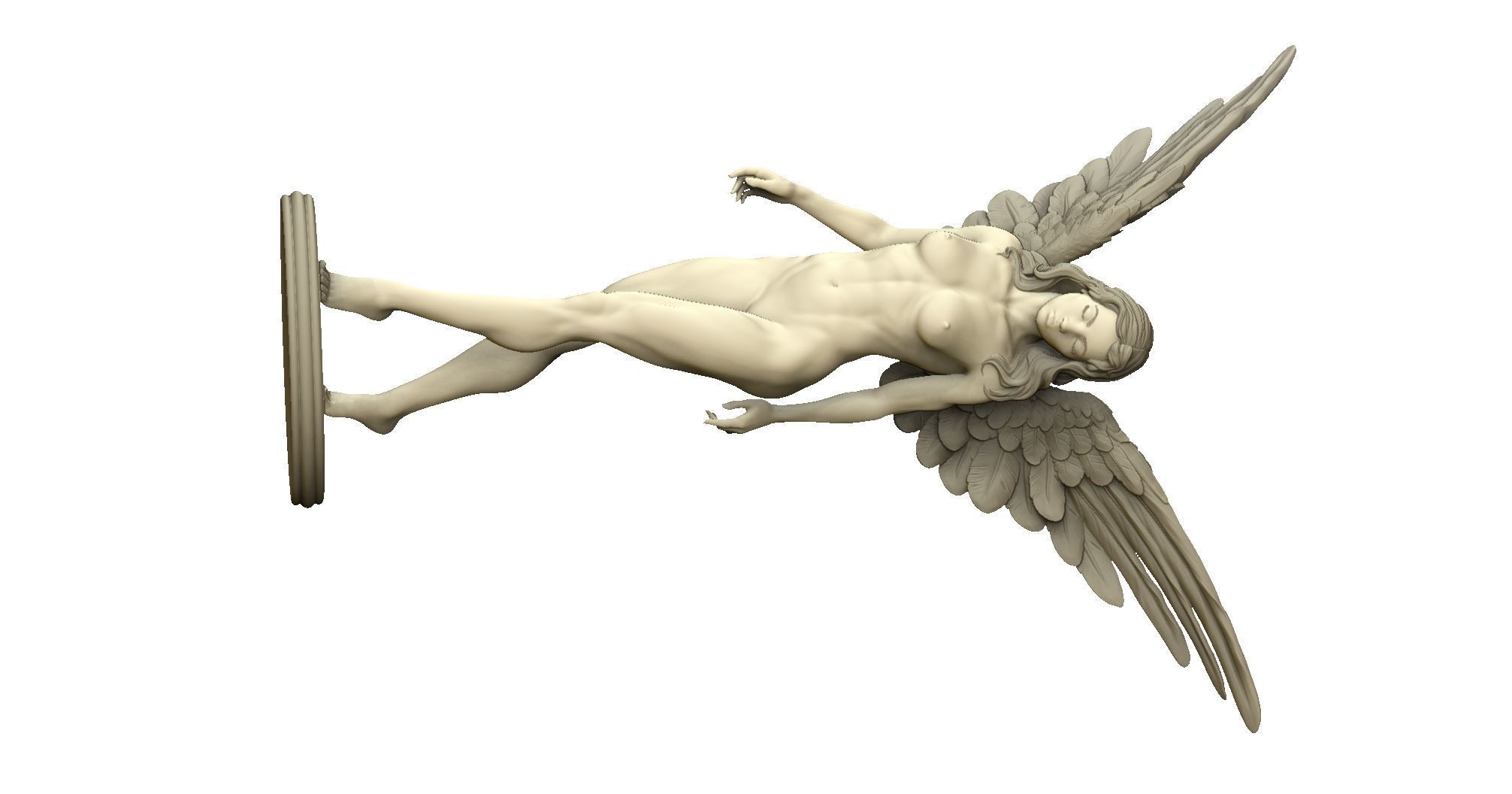 angel beautiful woman  3D print model_6