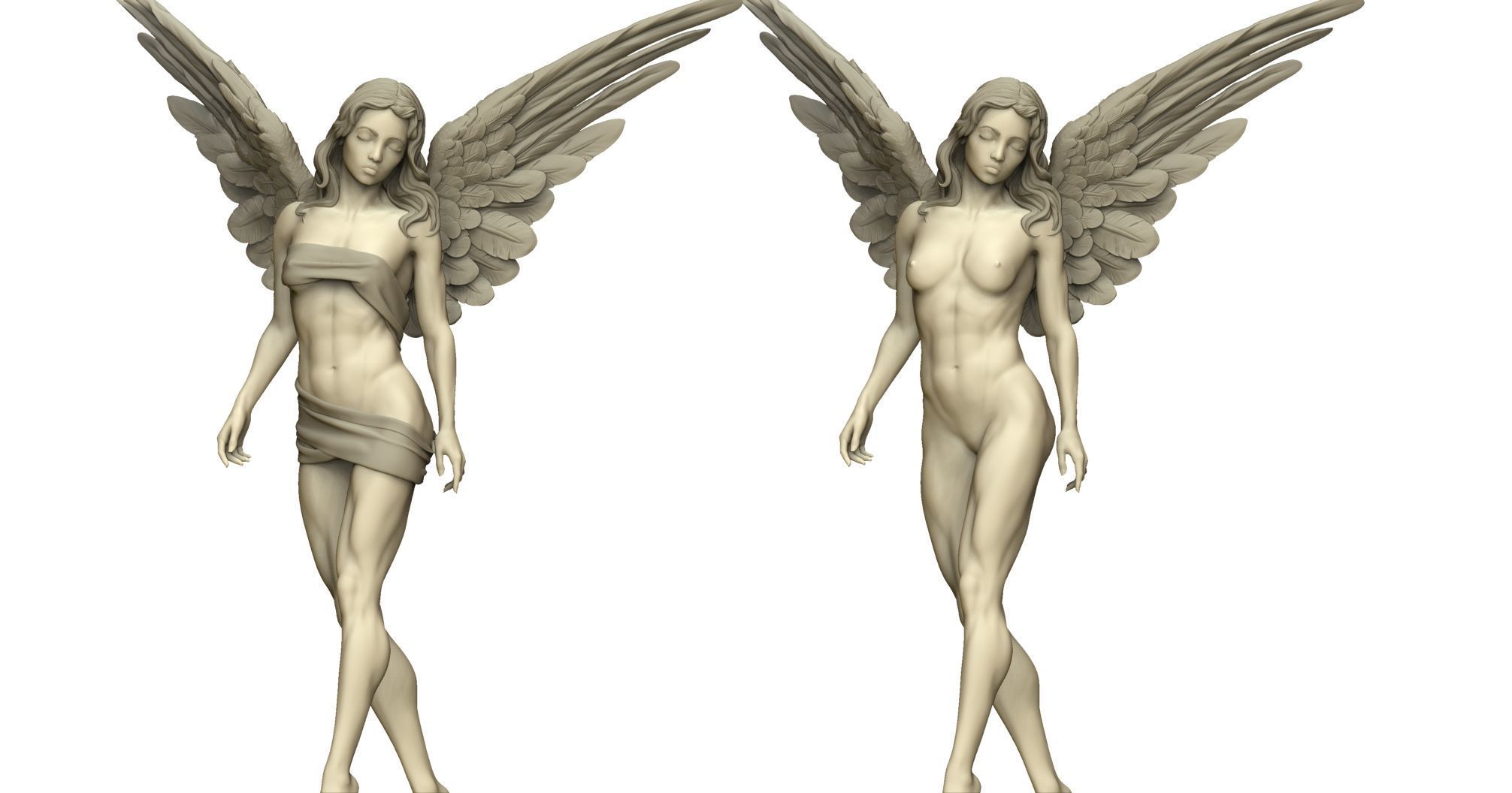 angel beautiful woman  3D print model_5