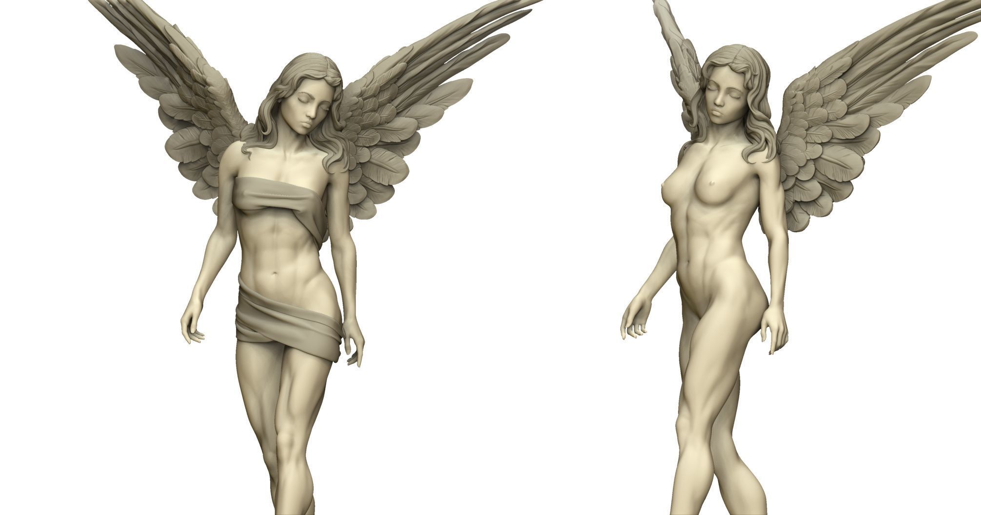 angel beautiful woman  3D print model_8