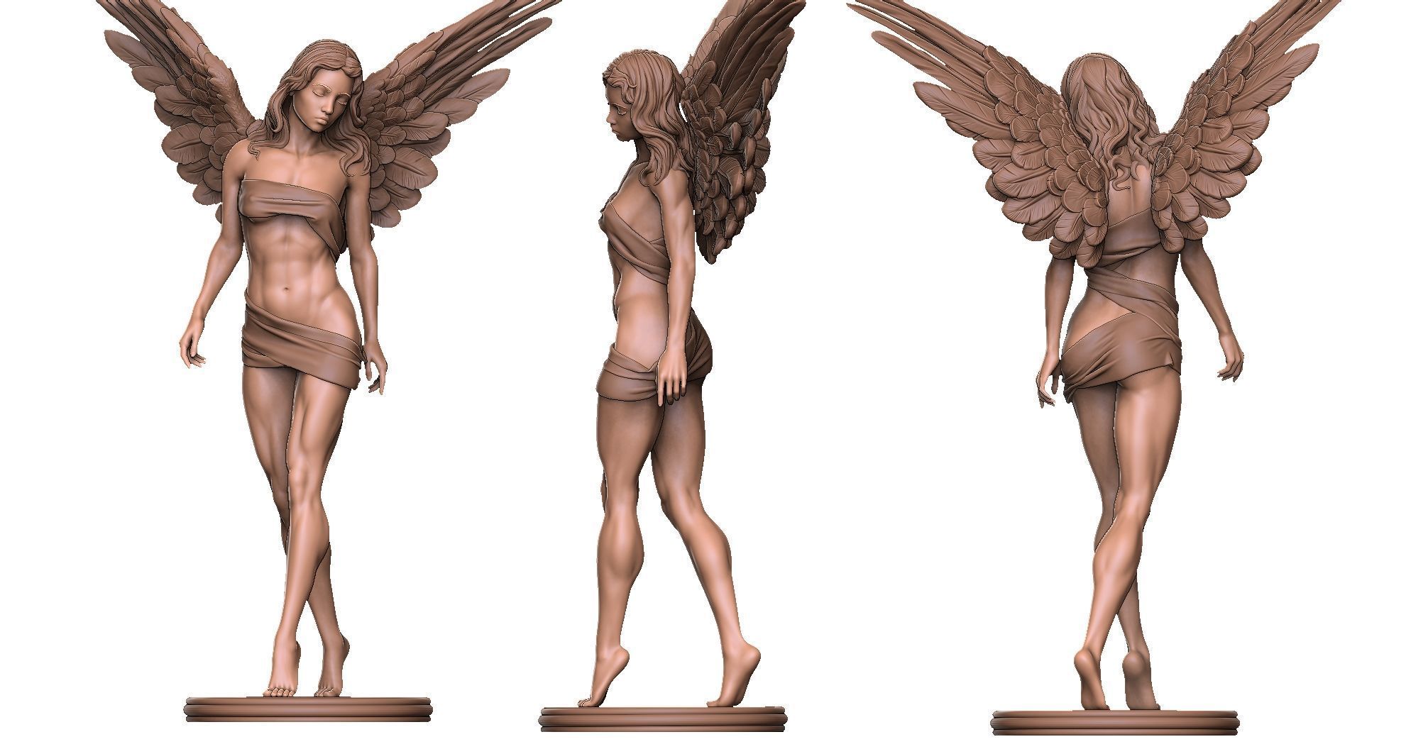angel beautiful woman  3D print model_1