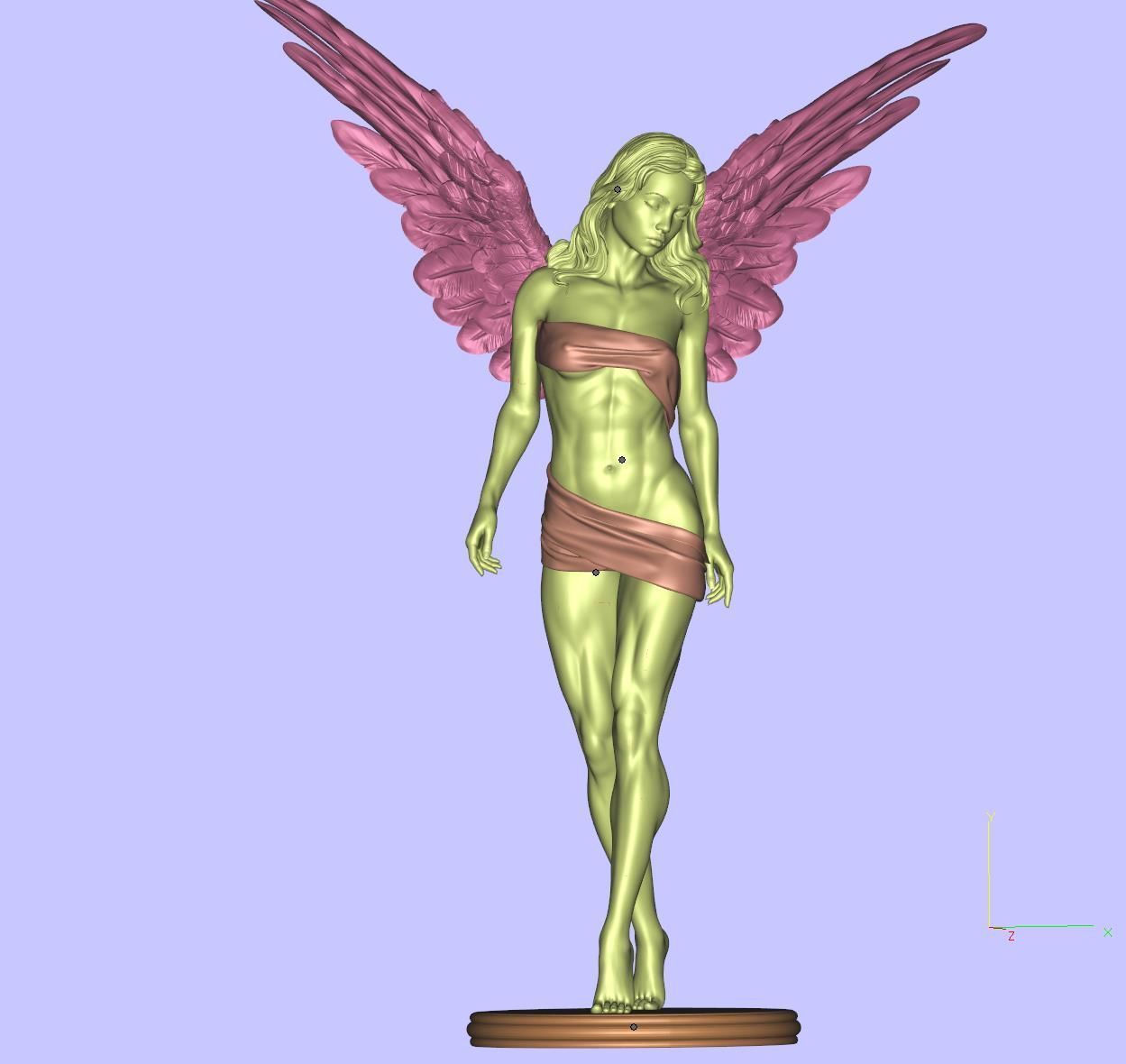 angel beautiful woman  3D print model_2