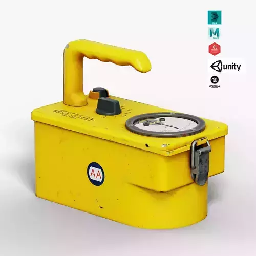 Radiation Meter Low-poly 3D model