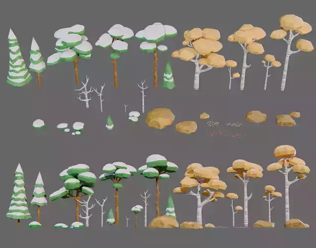 3D Forest Environment Game ready Pack