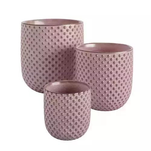 Blush Pink Dotted Vase 3D model