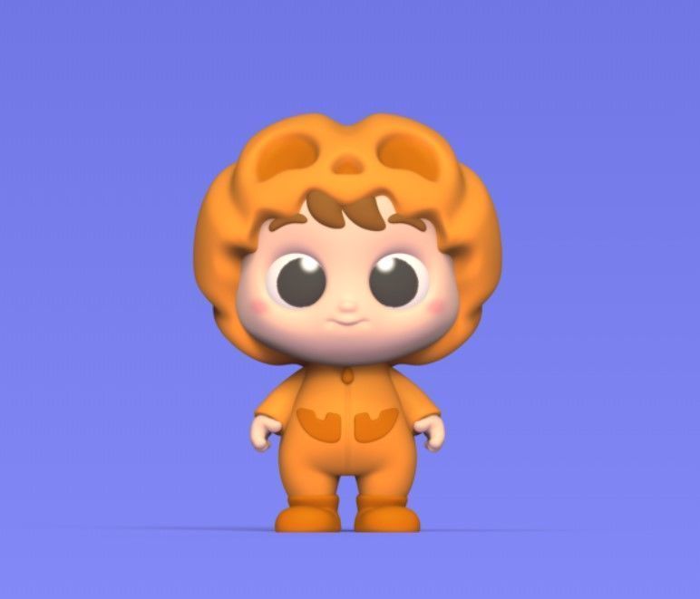 Pumpkin Boy 3D print model_1