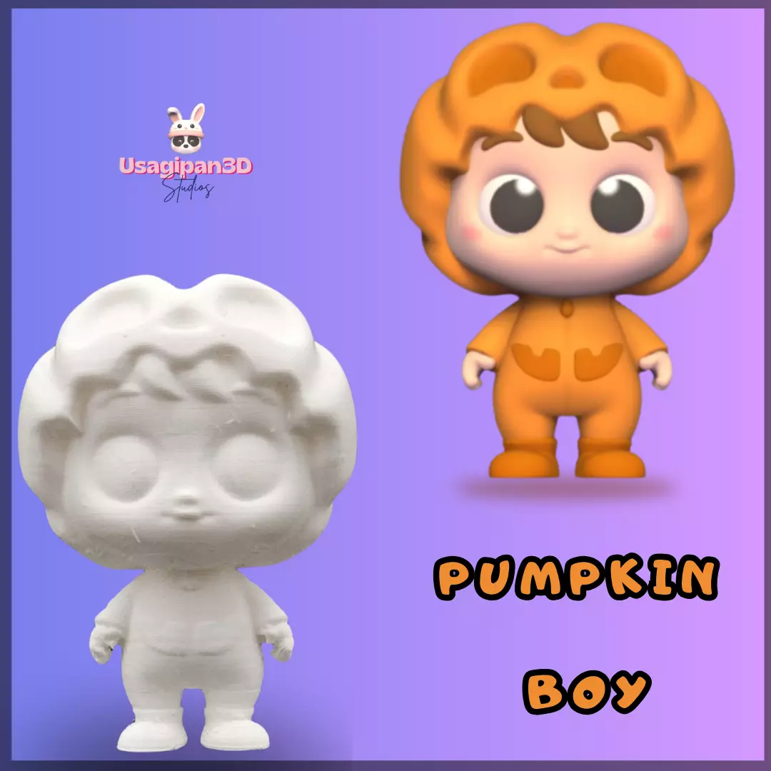 Pumpkin Boy 3D print model_0