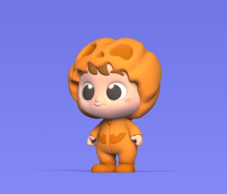 Pumpkin Boy 3D print model_2
