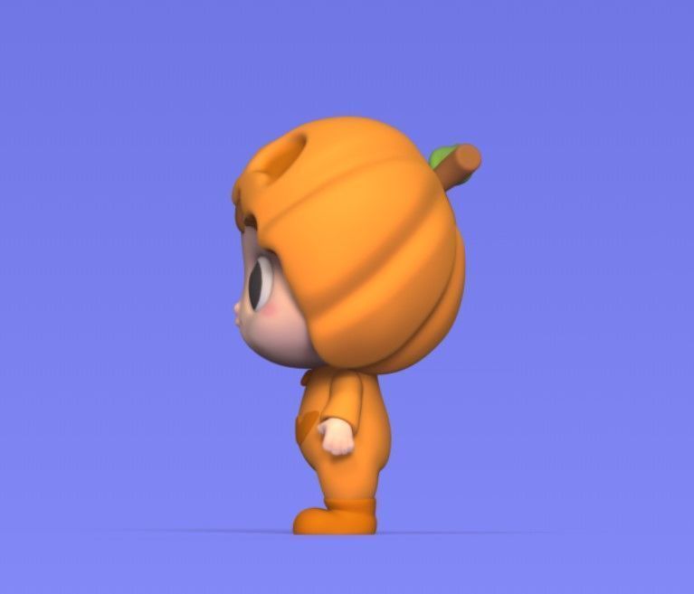 Pumpkin Boy 3D print model_3