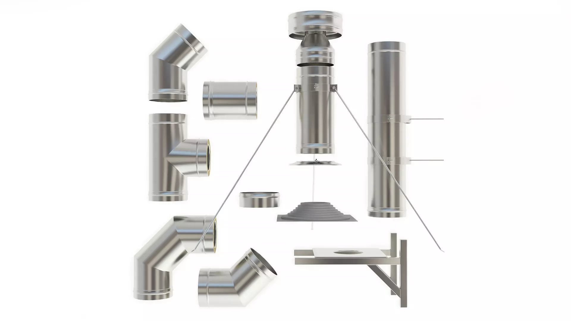 Chimney Set 3D model_0