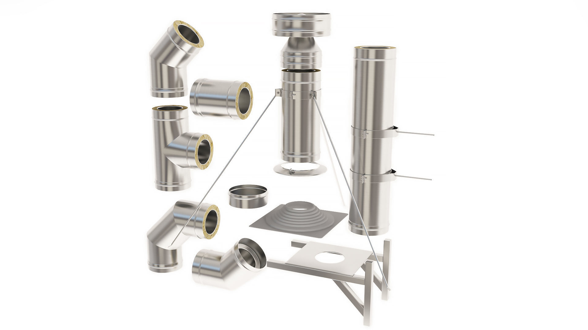 Chimney Set 3D model_5