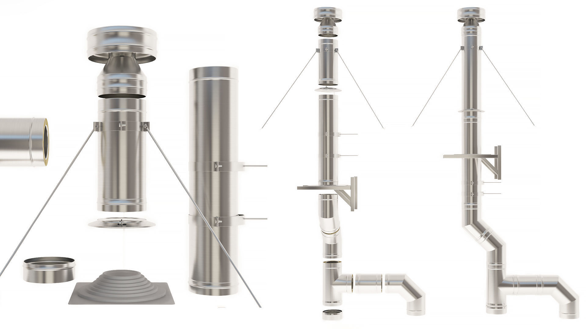 Chimney Set 3D model_6