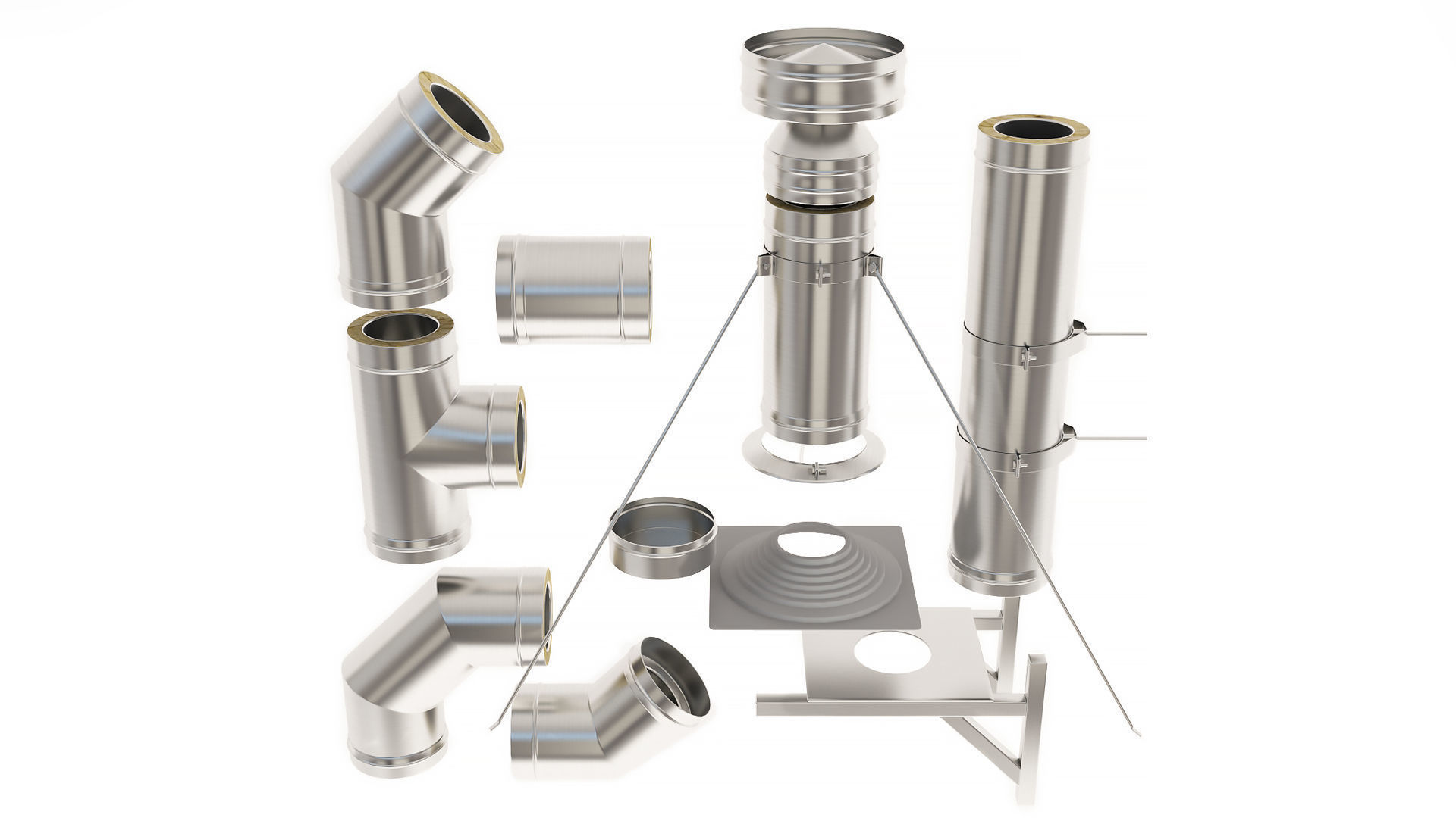 Chimney Set 3D model_4