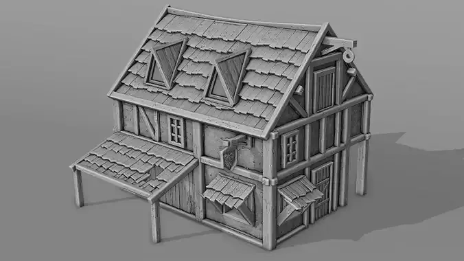 A trading store 3D print model