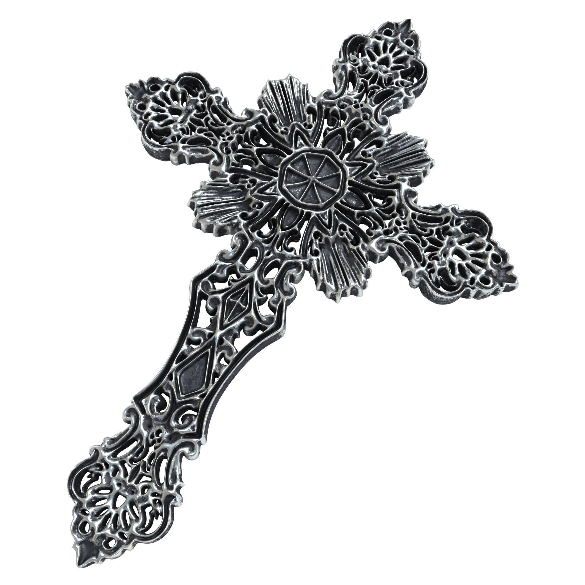 5 Christian cross V 01 3D model_1