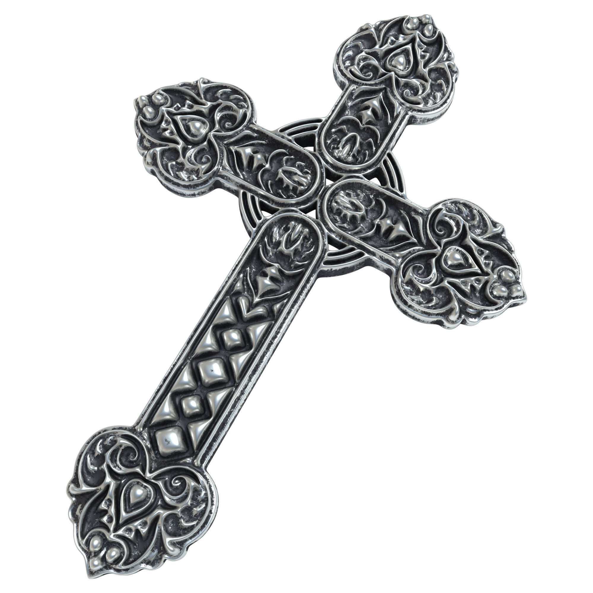 5 Christian cross V 01 3D model_3