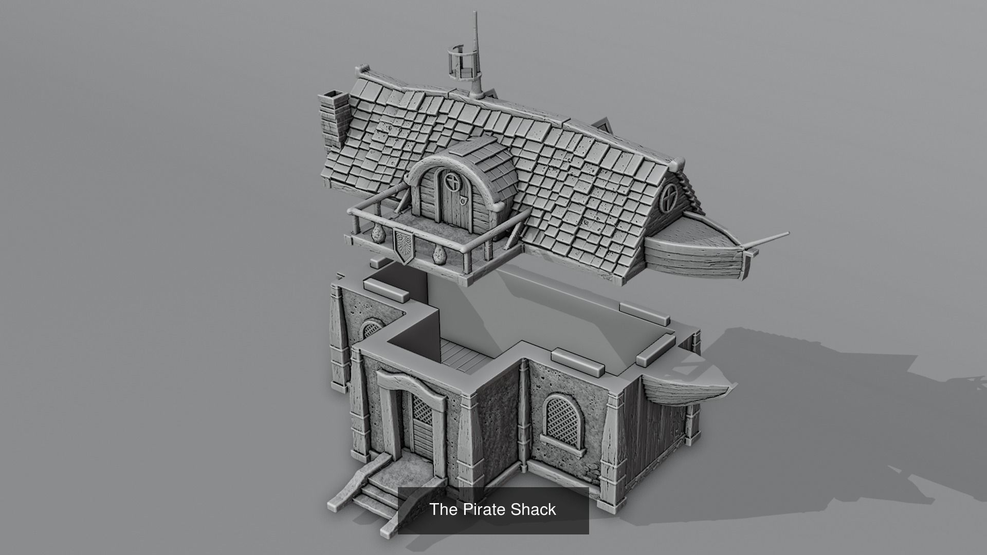 TREASURE ISLAND - Pirate architecture 3D Model Collection_10