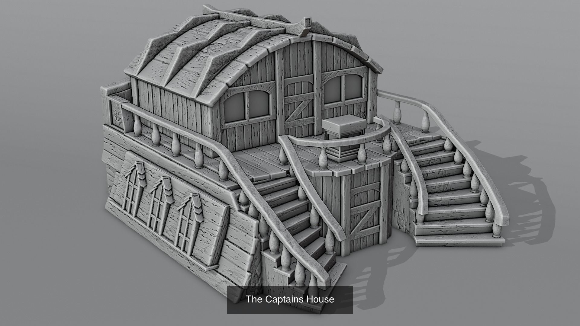 TREASURE ISLAND - Pirate architecture 3D Model Collection_4