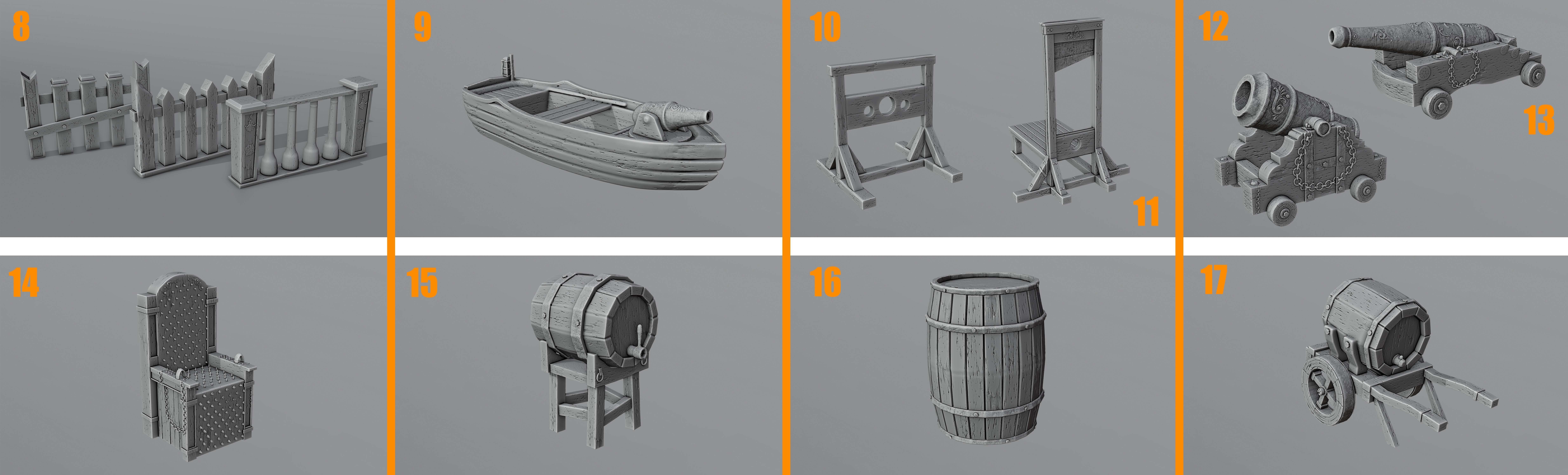 TREASURE ISLAND - Pirate architecture 3D Model Collection_3