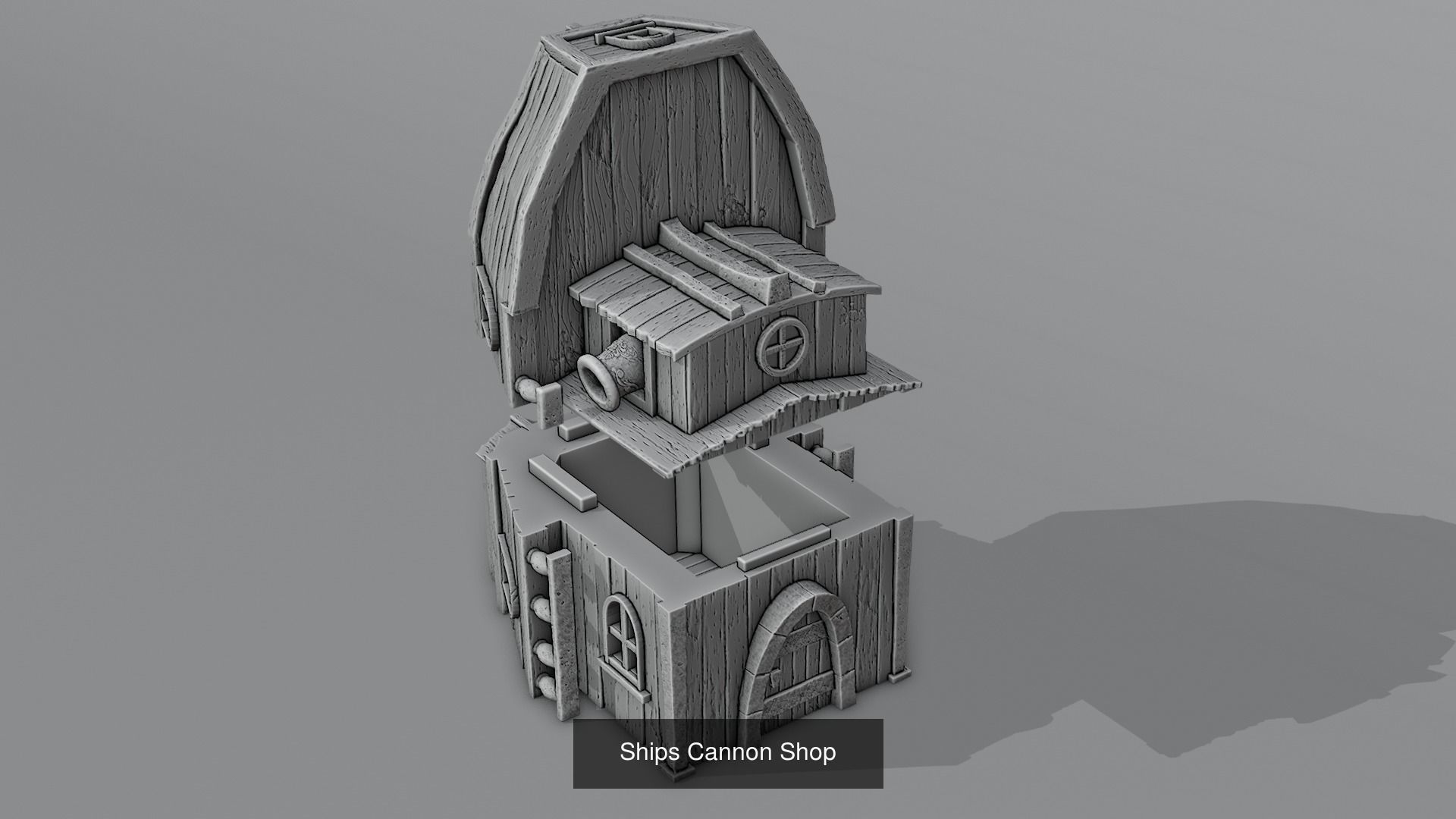 TREASURE ISLAND - Pirate architecture 3D Model Collection_9