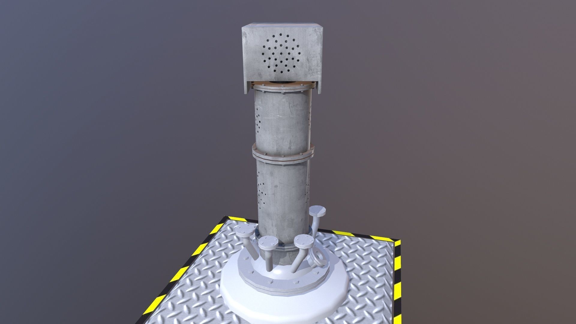 Sci-fi Vessel Low-poly 3D model_9