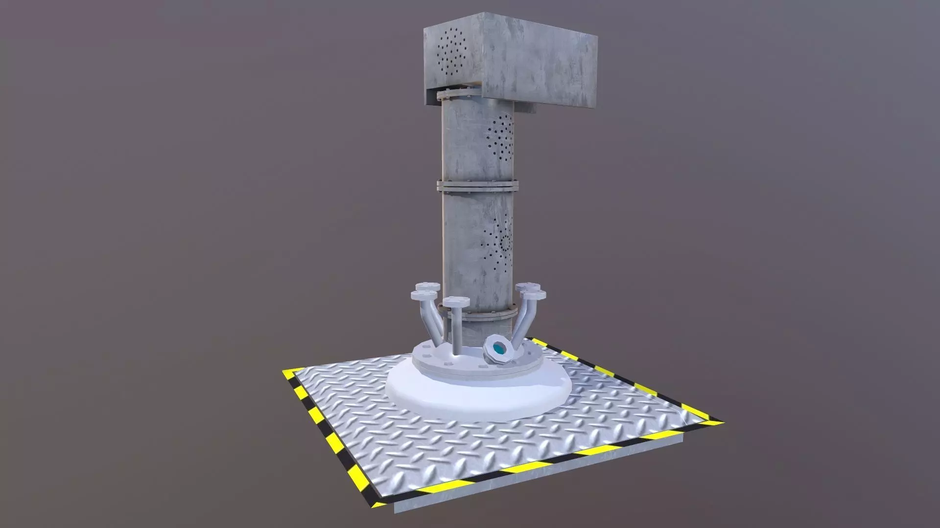 Sci-fi Vessel Low-poly 3D model_0