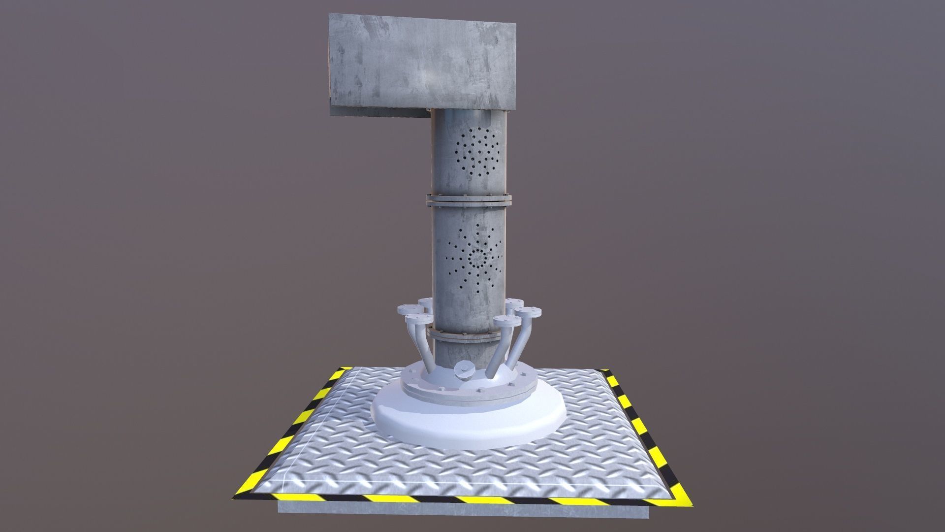 Sci-fi Vessel Low-poly 3D model_3